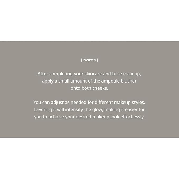 Moist Ampoule Blusher, Buildable Water-based Formula, Infused with over 50% moisture essence, no tackiness, long-lasting moisture, weightless feel (01 Nude Beige, 20ml)