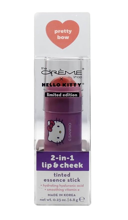 The Crème Shop X HELLO KITTY(PURPLE) 2-IN-1 LIP AND CHEEK TINTED STICK - PRETTY BOW, Pink