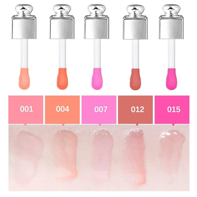 Moisturizing Lip Oil,No-Sticky Lip Gloss Lip Balm Lip Care,Fruit Flavoured Lip Oil For Dry Lip's Moisturizing Hydrating And Nourishing (004#CORAL) 0.2 OZ