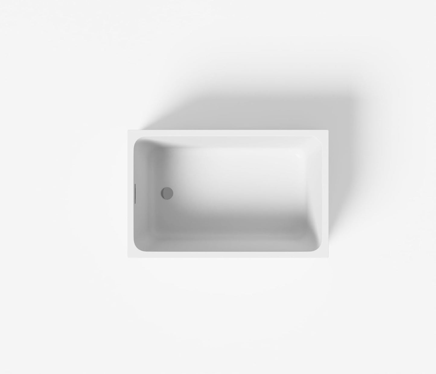 43" Acrylic Free Standing Tub,Square Shape Japanese Soaking Tub,UPC Certified, Chrome Drain & Overflow,Gloss White Finish (White, 43 NO seat)