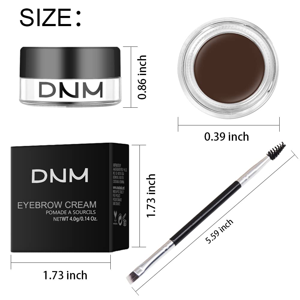 evpct Chocolate Eyebrow Powder Pomade Gel Shaper Makeup Kit with Dual-ended Brush, Eyebrow Stencils Kit for Women Shaping, Eye Brow Pomade Stencil Shaper Tinting kits for Women Long Lasting Waterproof