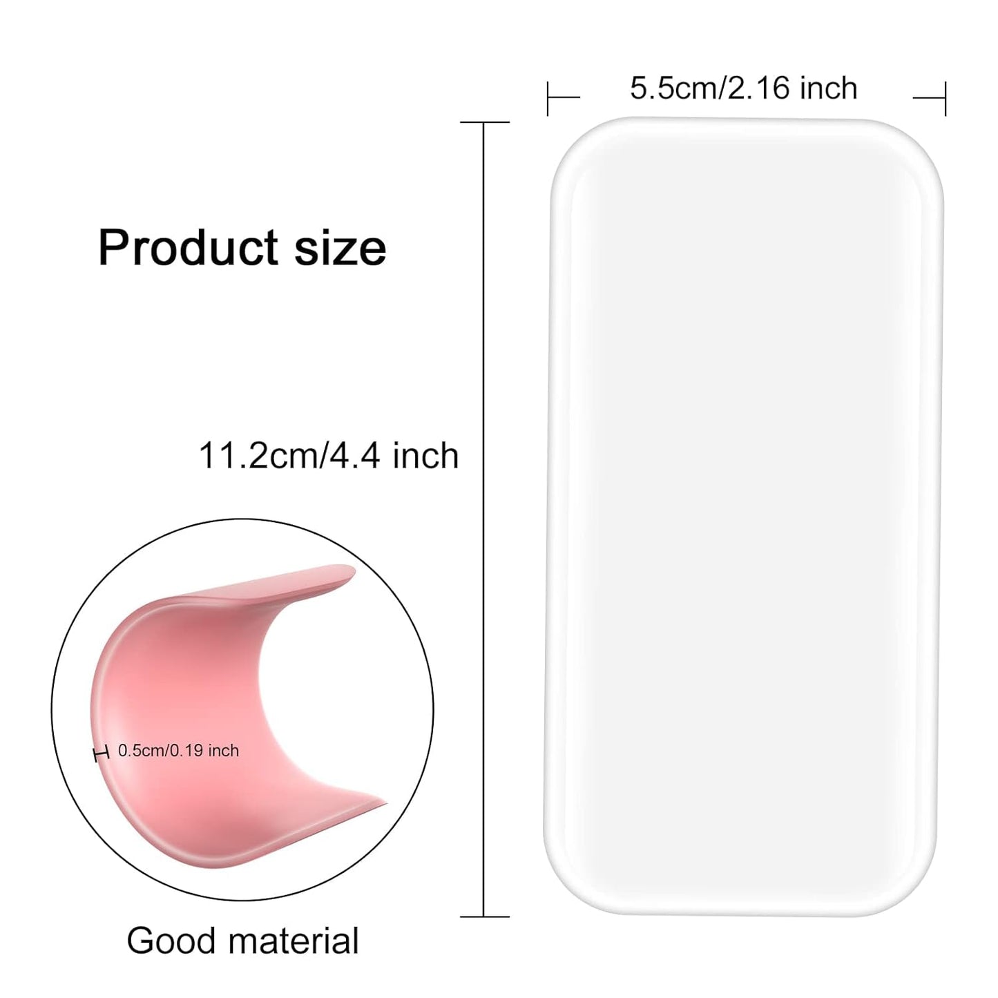 6PCS Silicone False Eyelash Holder Pads for Eyelash Extensions Loose Lash, Reusable Eyelash Extensions Tools, Transparent and Pink