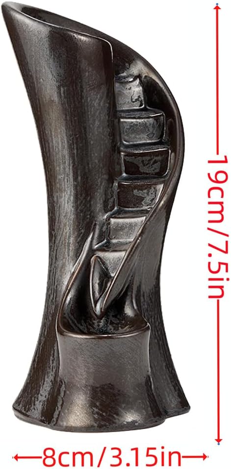 Unique Cloud Stairs Ceramic Waterfall Incense Holder, Paired with a Pack of Backflow Incense Cones. (Metallic)