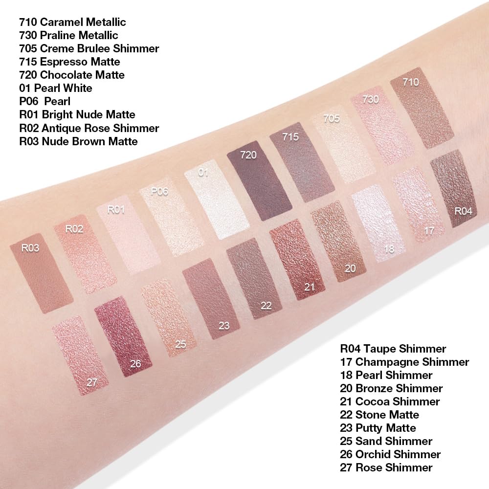 Kaely Single Cream Eyeshadow Pot, Chocolate Matte Eye Shadow for Older Women High Pigmented Waterproof, Natural Eyeshadow Palette Makeup Brightener, sombras en crema para ojos, Blendable, 720