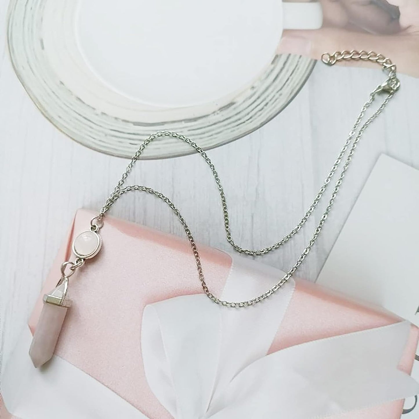 Turquoise Crystal Necklace for Women Hexagonal Healing Gemstone Spiritual Energy Pendant Necklace Jewelry for Women