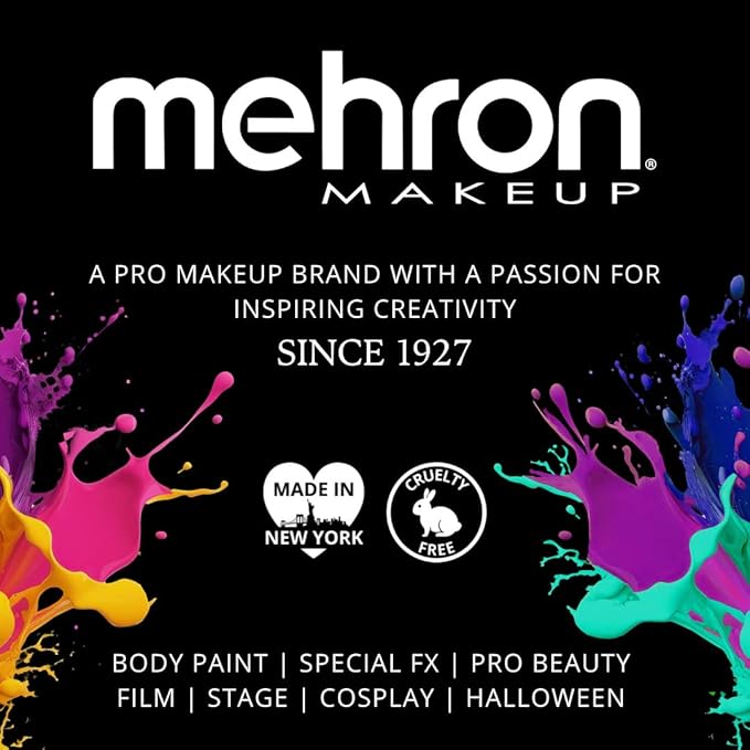 Mehron Makeup Foundation Greasepaint | Stage, Face Paint, Body Paint, Halloween Makeup 1.25 oz (38 g) (RED)