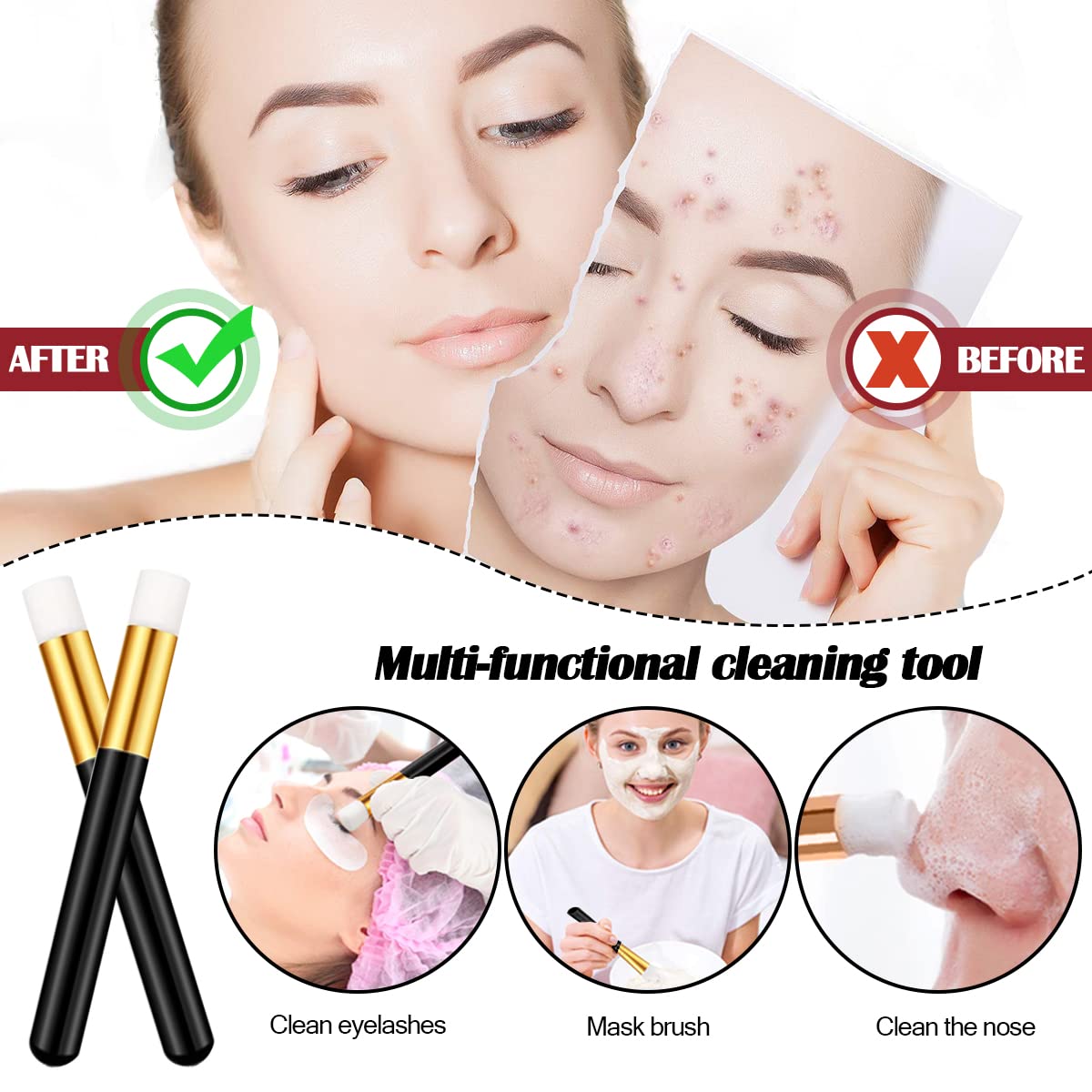 Eyelash Extension Supplies USB Air Conditioning Blower Facial Mister Lash Tweezers Mirror Mascara Brush Lash Shampoo Brush Bottle Silicone Pad Glue Rings Under Eye Gel Pads Micro Applicators Tapes