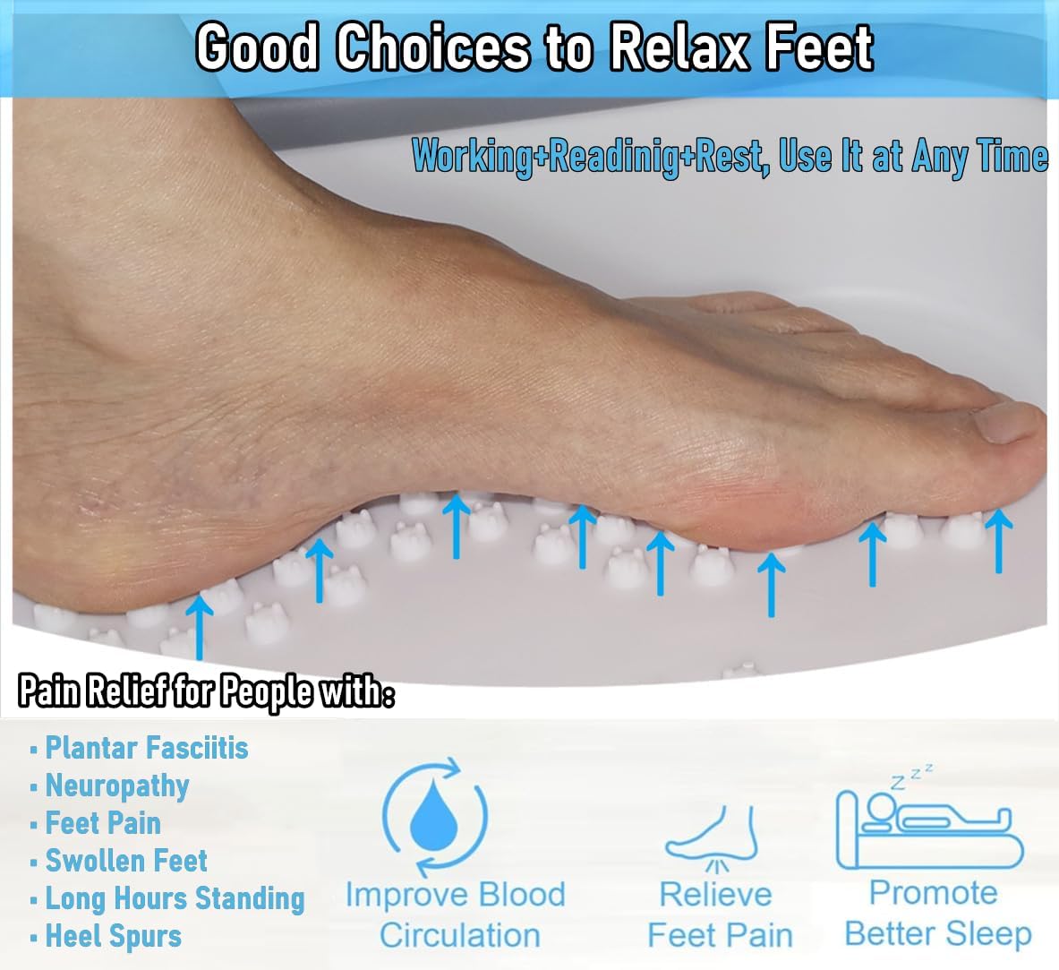 Collapsible Foot Spa Bath Soaking Tub for Girls Women, Inflatable Feet Soak Basin Bucket with Handle and Feet Massaging Acupoint, Pink