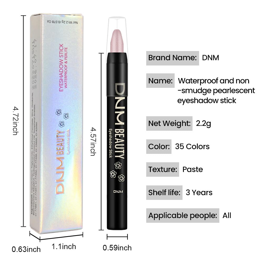 evpct Rose Shimmer Cream Eye Shadow Brightener Sticks Set for Eyes, Rose Shimmery Matte Pencil Eye shadow Applicator Stick Pen Palette Makeup Waterproof sombras en crema para ojos 27#