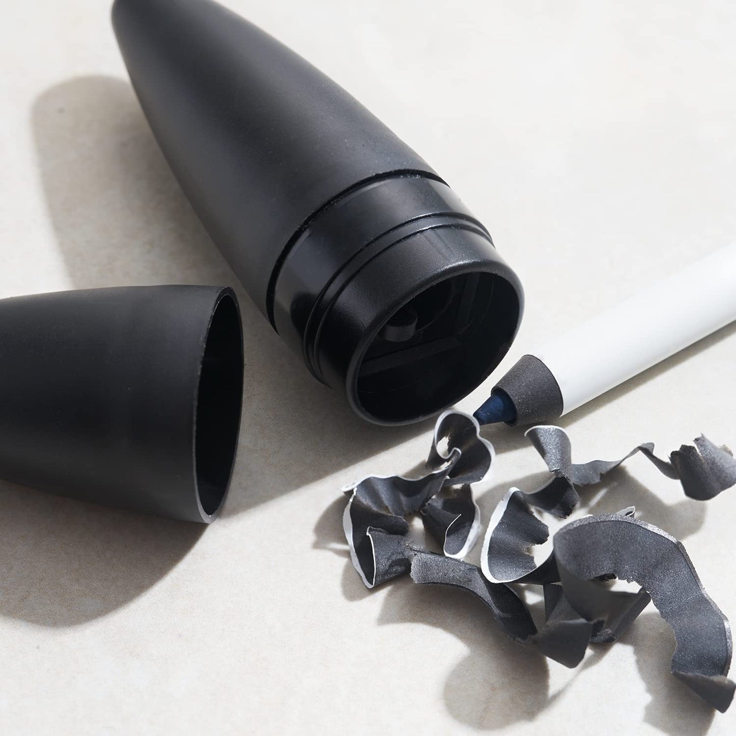 Julep Cosmetic Makeup Pencil Sharpener - Eyeliner, Lip Liner and Eyebrow Pencils - Compact Travel Friendly - Easy to Clean - Universal Sharpener for Wood and Plastic Pencils - German Made Steel