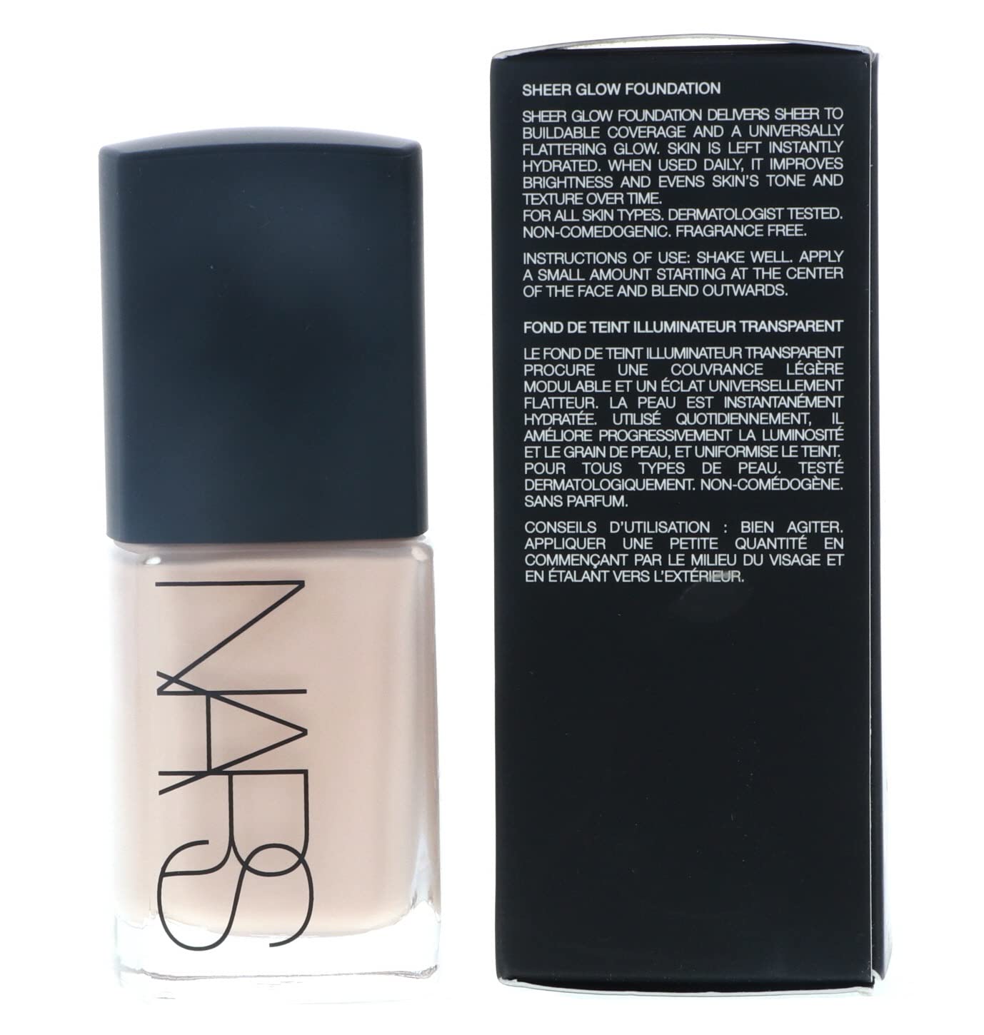 NARS Sheer Glow Foundation - Mont Blanc (Light 2 - Light w/Pink Undertone) 30ml/1oz