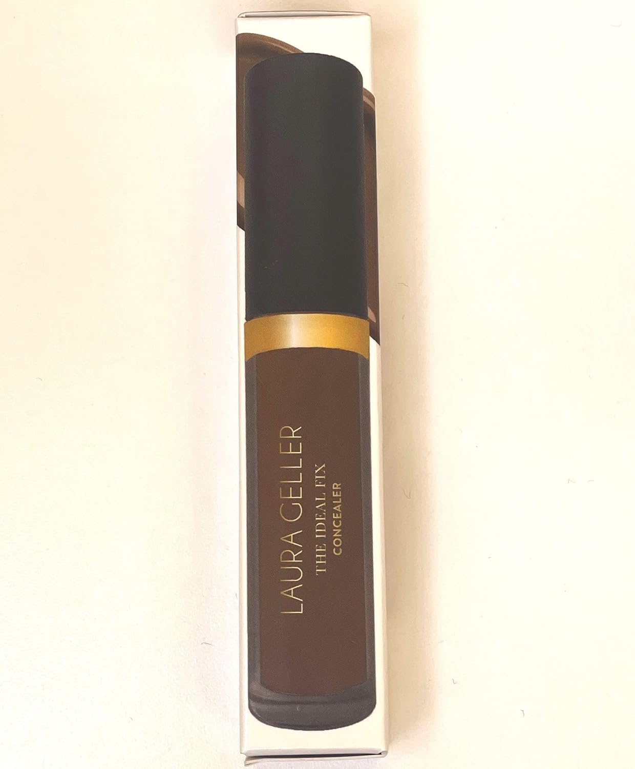 LAURA GELLER NEW YORK The Ideal Fix Concealer - Deep - Buildable Medium to Full Coverage Liquid Concealer - Covers Under Eye Dark Circles & Blemishes - Long-Lasting