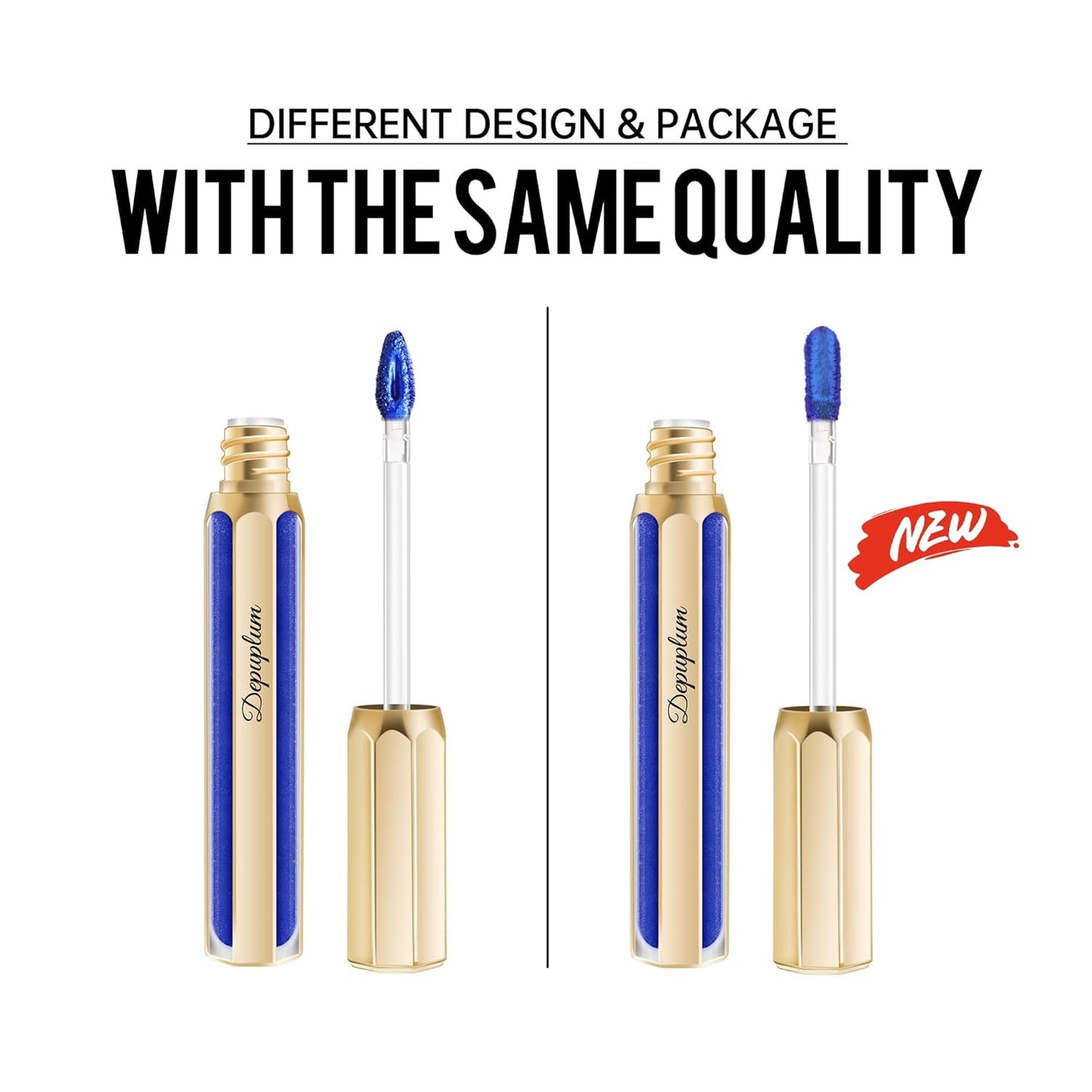 Red Lipsticks for Women Metallic Lipstick Long Lasting Non Stick Cup Lip Gloss, Shimmer Lightweight Hydrating Full Coverage Lip Color, DP116 Expectation