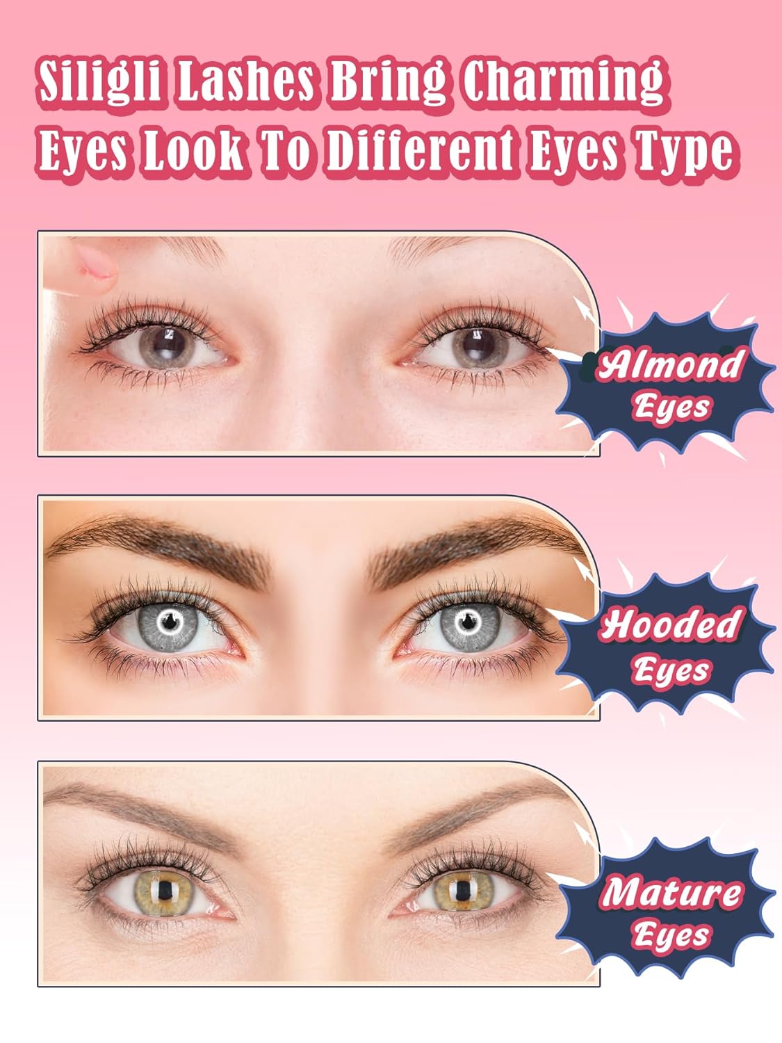 Natural Looking Eyelashes Wispy Lashes Short Strip Lashes False Eyelashes 10mm Eye Lashes Pack 3D Volume Eyelashes Siligli Lashes 7 Pair