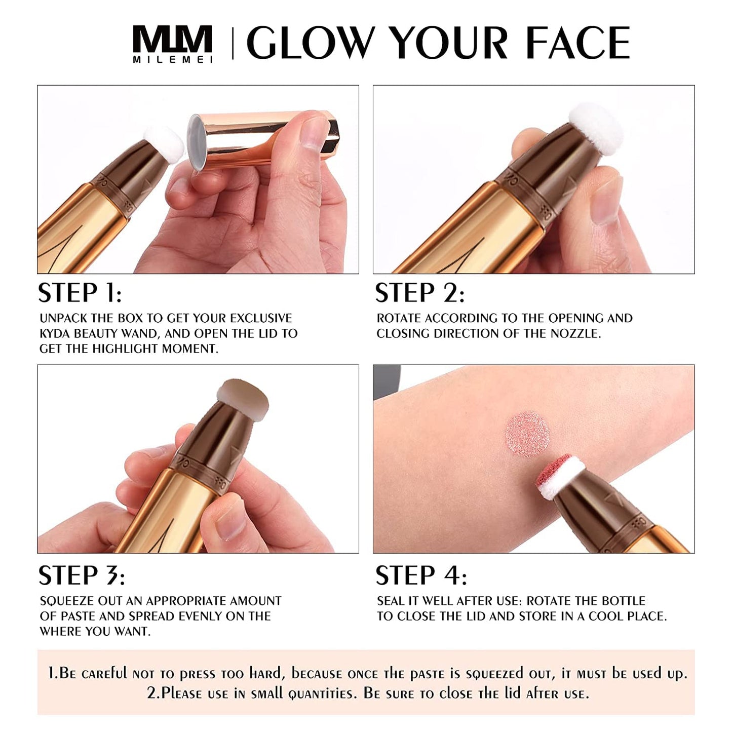 3 Color Contour Beauty Wand, Highlighter ,Blush,Face Concealer Contouring with Cushion Applicator Long Lasting & Smooth Matte Finish Liquid Illuminator Makeup Stick .(01#Contour +03#Blush+06#Highlighter)