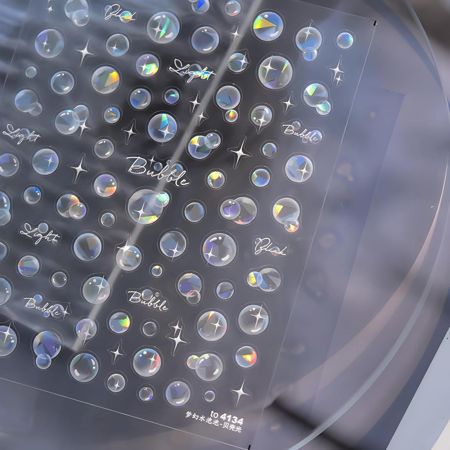 Bubble Nail Art Stickers Summer Nail Stickers for Nail Art 5D Embossed Bubble Nail Decals Star Nail Design Self Adhesive Nail Art Supplies Decoration Accessories for Women and Girls