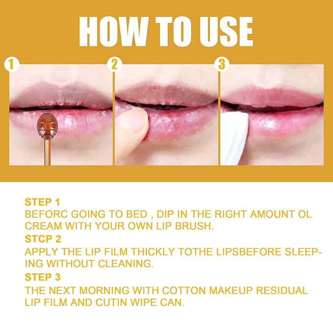 Lip Balm Honey Pot, Honey Moisturizing Lip Mask Reduces Lip Lines,Prevention Dry and Cracked Lip Scrubs Exfoliator.