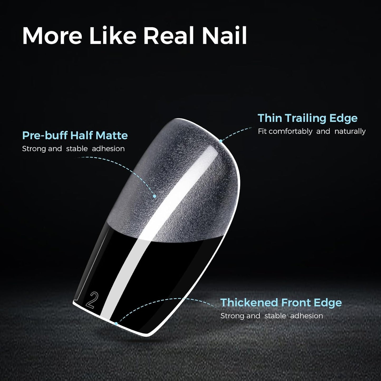 TOMICCA Extra Short Coffin Nail Tips Acrylic Nails 240Pcs Acrylic Nail Kit Pre-shape Full Cover Clear Nails For Nail Extension Home DIY Salon 15 Sizes Gel Nails