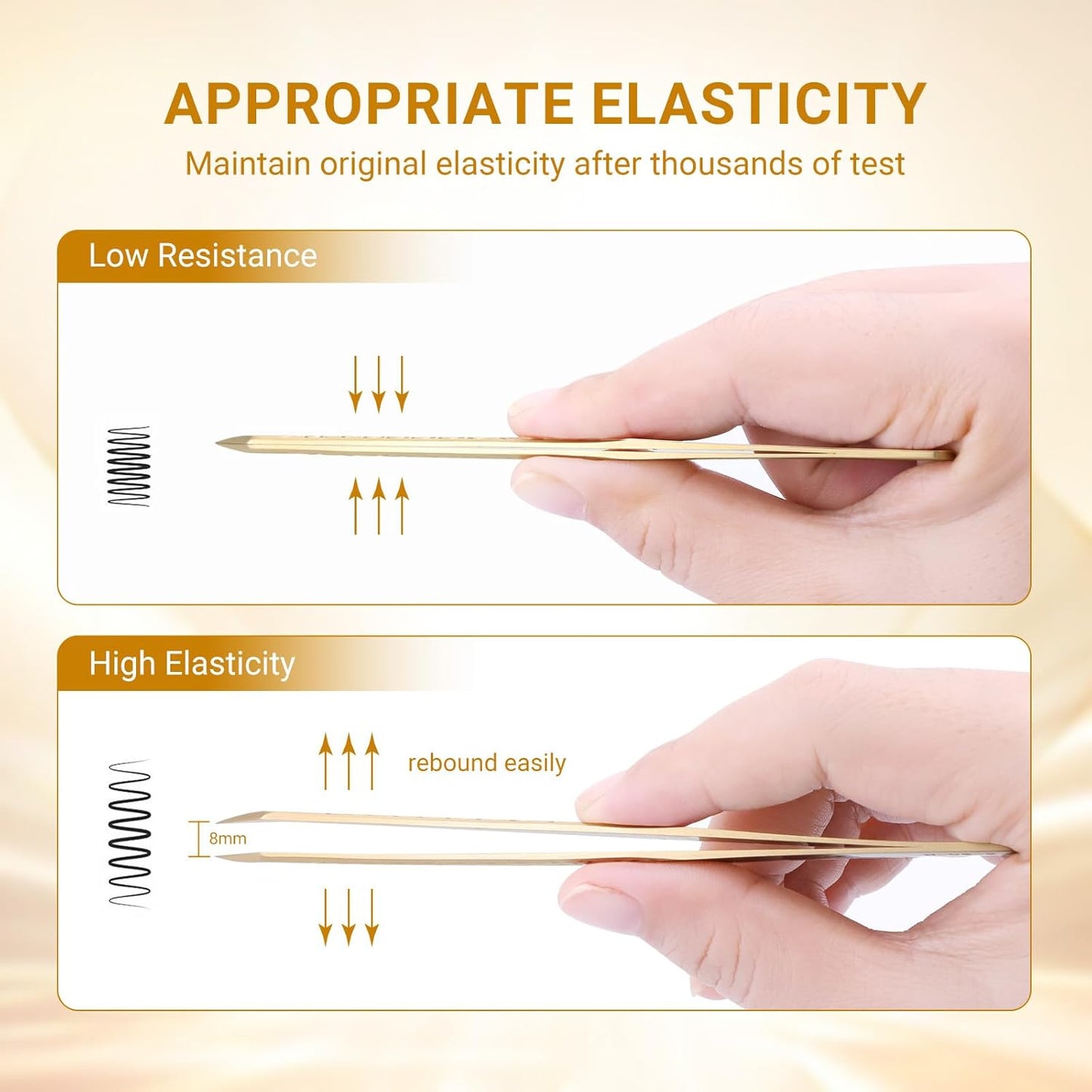 NAGARAKU Precision Fiber Tip Grip Tweezer for Eyelash Extensions Diamond Handle Anti-Static Anti-Slip Premium Gold Stainless Steel Eyelashes Tweezers Supplies with Box(C Curved Tip Tweezer AG-04)
