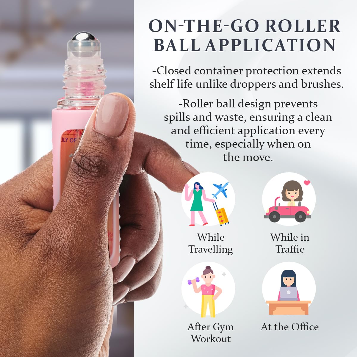 Lilly of The Valley Organic Nail Cuticle Oil Pen with Jojoba, Coconut MCT, and Rosehip for Nail Hydration, Growth & Strength, Travel Size Keychain(0.34 Fl Oz)