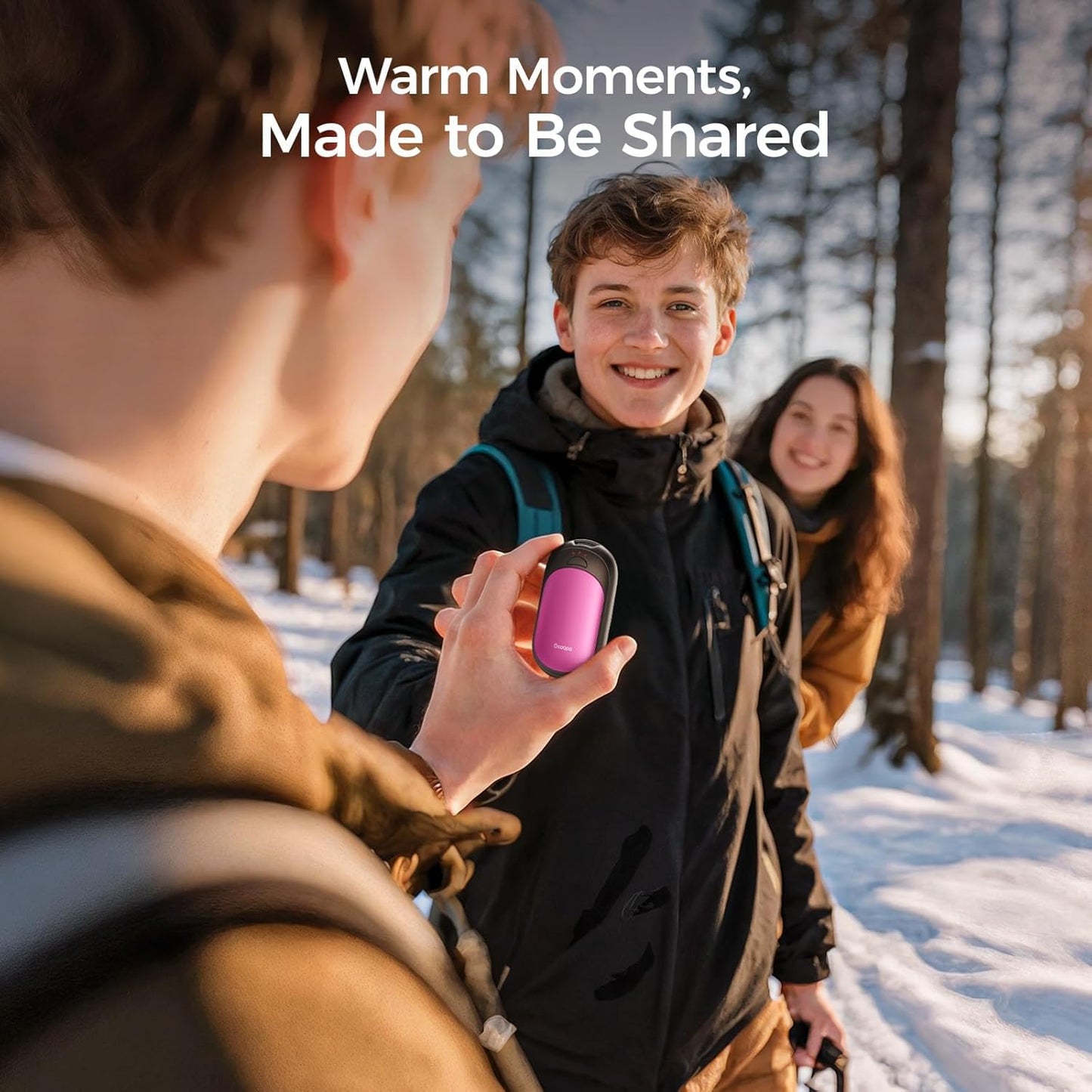 OCOOPA Magnetic Hand Warmers Rechargeable 2 Pack, AI Electric Handwarmers, Fast Heating, 3-Settings, UL Certified, Portable Heater, Gloves Fitting, Travel Essentials, Gifts Women Men, UT3 Lite