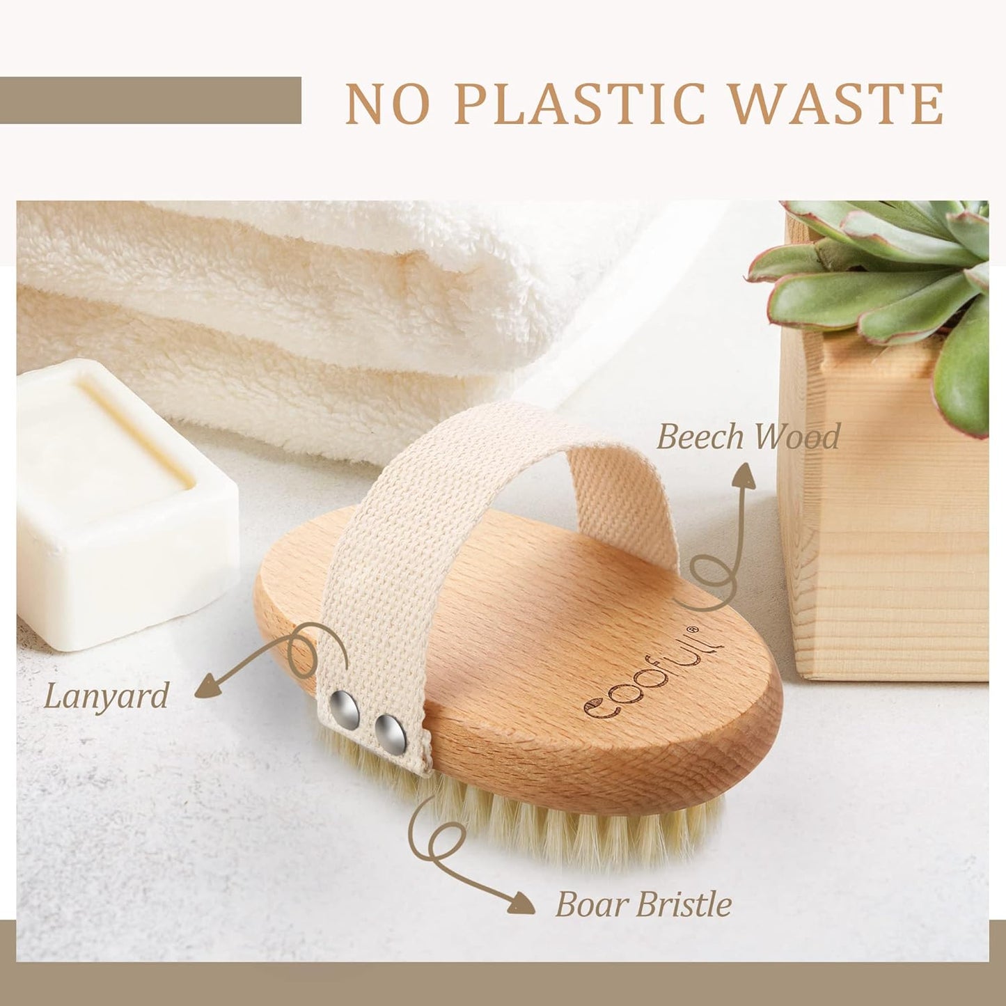 SURDOCA Dry Brush, Body Exfoliating Scrubber, Bath Shower Brushes for Improve Circulation, Cellulite and Lymphatic Remover