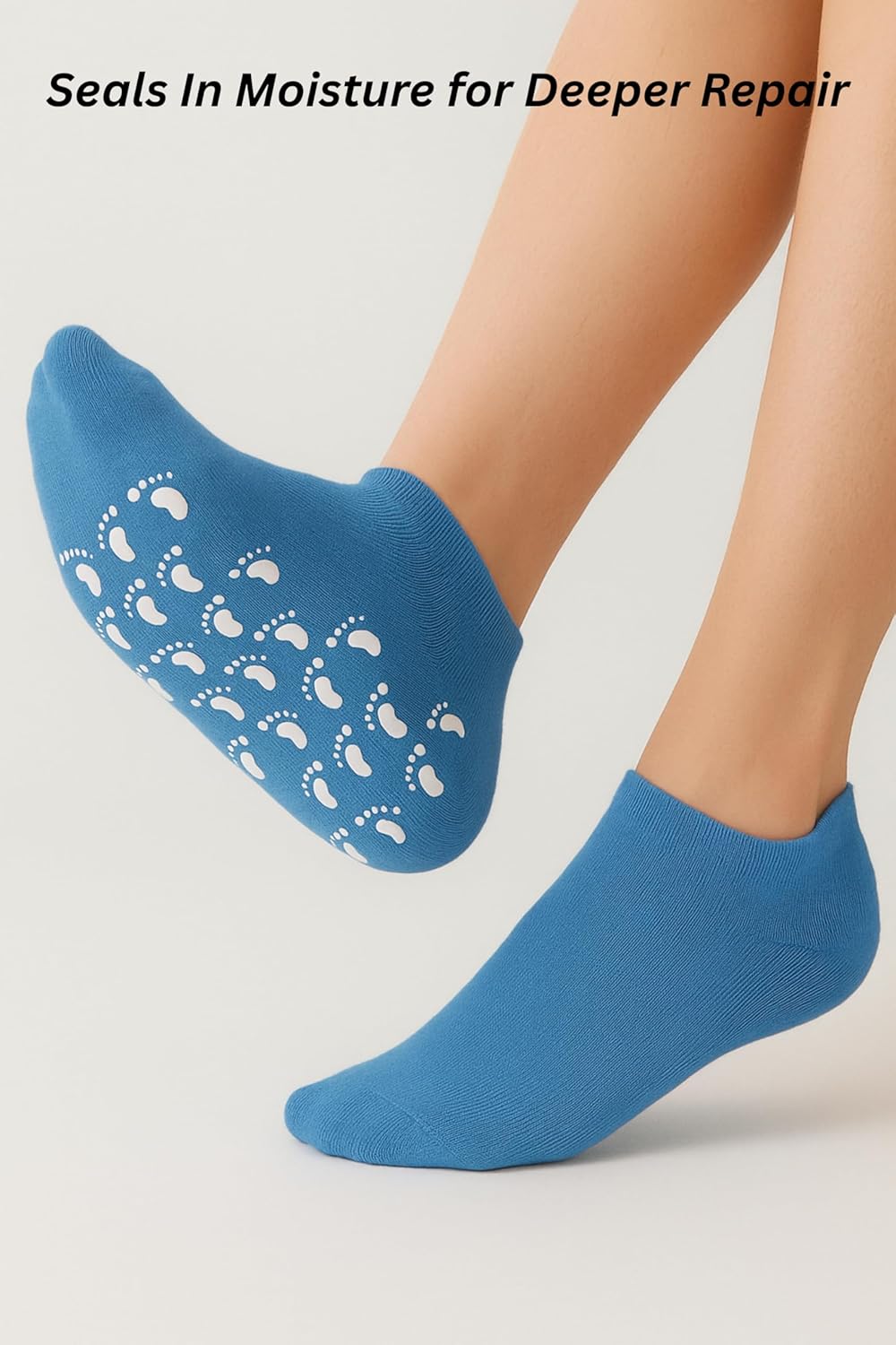 soothing Foot Cream with Collagen, Lactic Acid, Urea & Shea Butter – 3.5oz Intensive Repair for Dry Cracked Heels, Includes Moisturizing Sock for Overnight Hydration (full sock)