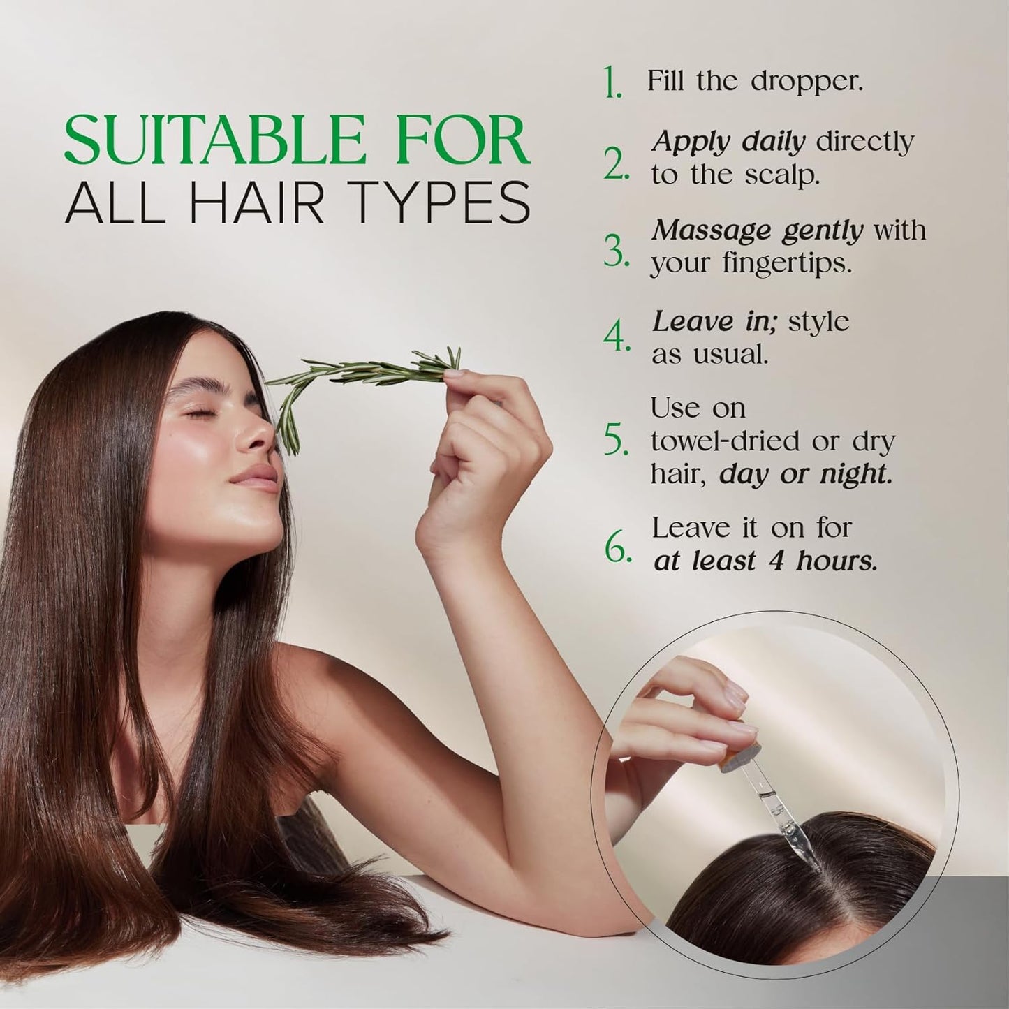 Hair Serum for Hair Growth Serum Women Made in USA - Scalp Serum for Hair Growth Non-Greasy Rosemary & Amla Hair Care - Natural 1 Fl.Oz Hair Loss Treatments for Women Regrowth Treatment