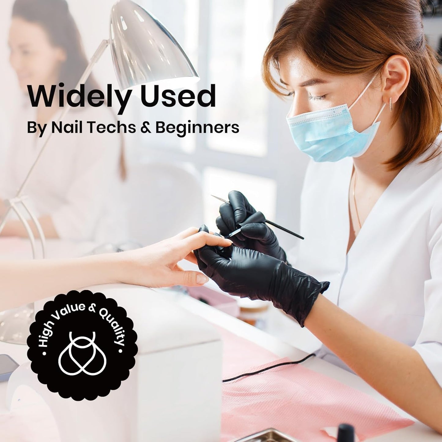 Beetles Gel Base and Top Coat Set, 2pcs 10ml Shine Finish and Long Lasting Top Coat Gel Nail Polish, Soak Off LED Nail Lamp Nail Polish Art Design Home DIY Manicure Gifts for Women