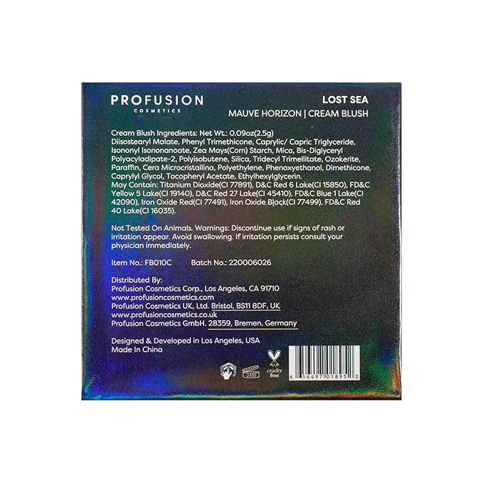 Profusion Cosmetics Sea Witch Cream Blush, Channel Your Inner Siren for Mesmerizing Look, Get Mermaid Glow and Achieve Stunning Cheek Color with Sea Witch Cream Blush (Mauve Horizon, 1)