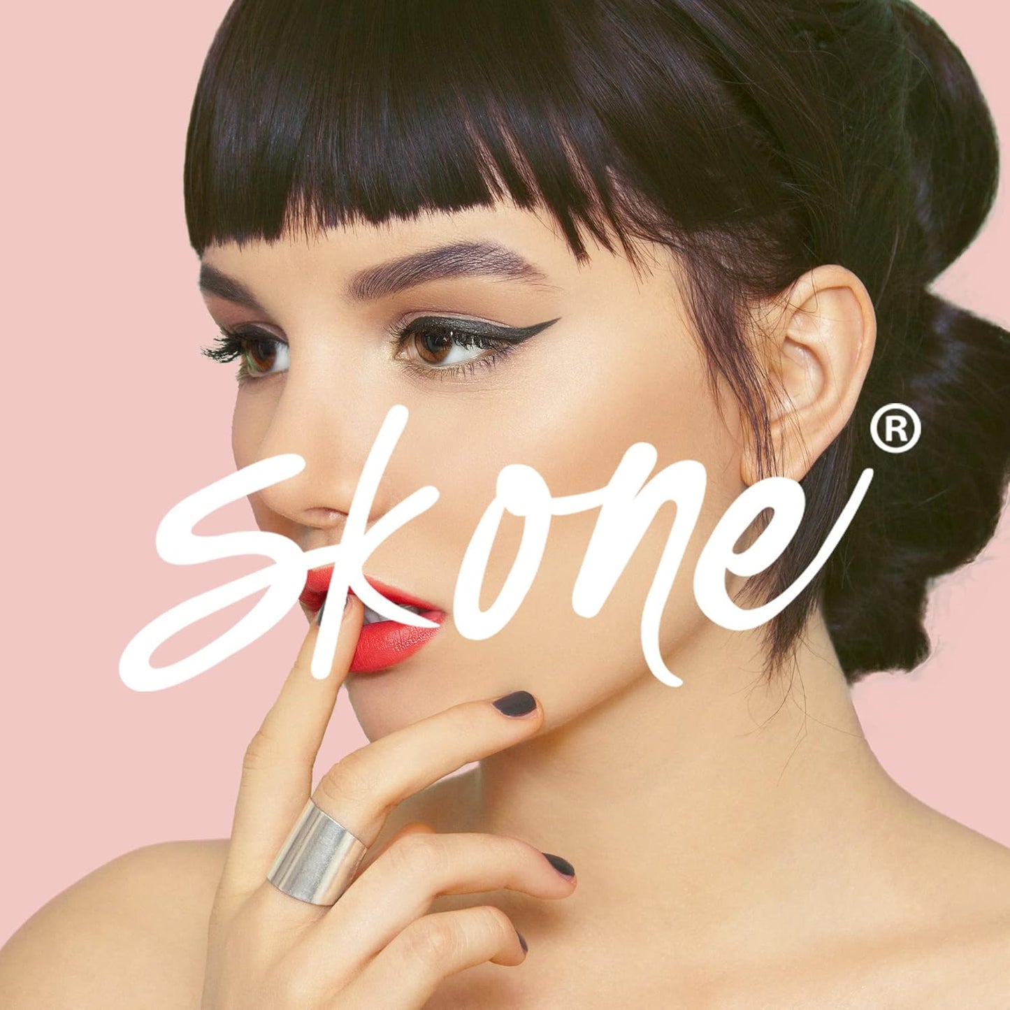 Skone Waterproof Liquid Eyeliner - Long Lasting & Smudge Proof - Insanely Intense Tattooed Eyeliner Pen with Felt Tip Applicator - Jet Black (0.07oz)