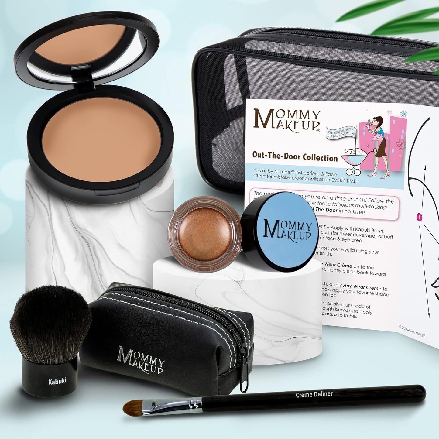 Out The Door Collection | Talc-free 5-piece Mineral Makeup Set | CRAVING (Medium/Dark) - For tan to caramel complexions + GOLDEN CARAMEL - A caramel brown with golden shimmer