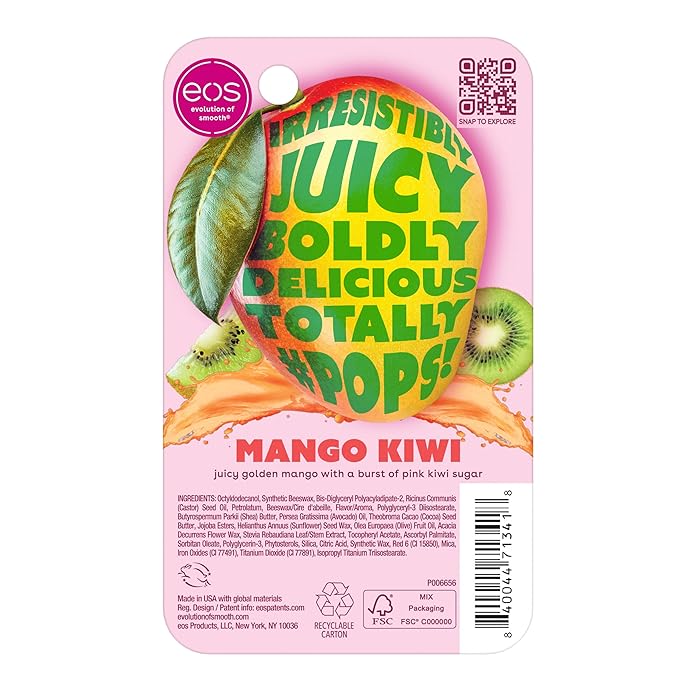 eos 24H Moisture Super Balm- Mango Kiwi, Limited-Edition Lip Mask, Lip Butter, 0.35 fl oz