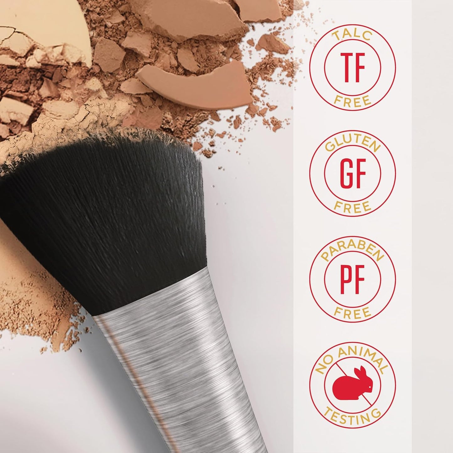 Mirabella Invincible For All Pure Pressed Powder Foundation Makeup, Buildable Mineral Foundation & Blurring Setting Powder for All Skin Types - HD Matte Finishing Powder - Ivory I3