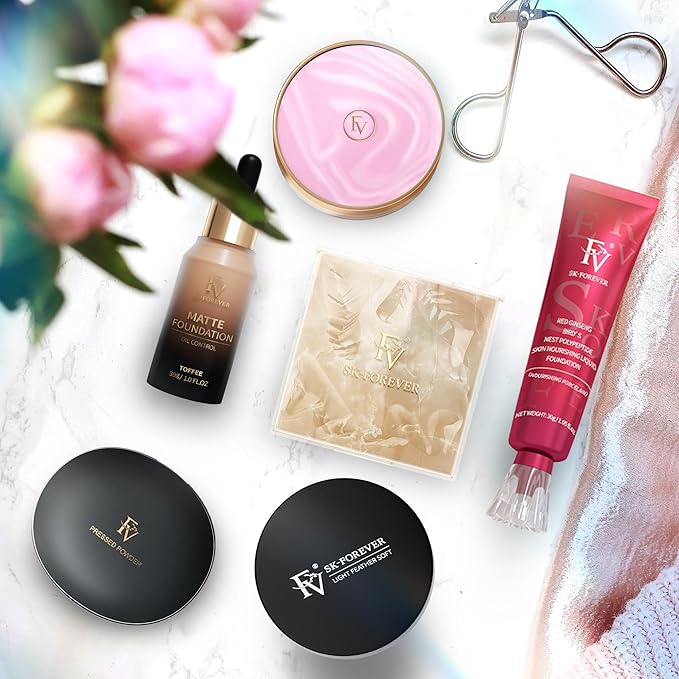 FV 2 Pack Hydrating Liquid Foundation Makeup, Waterproof & Lightweight, Natural Finish with Medium Coverage, Ideal for Dry and Normal Skin (Nourishing Ivory)