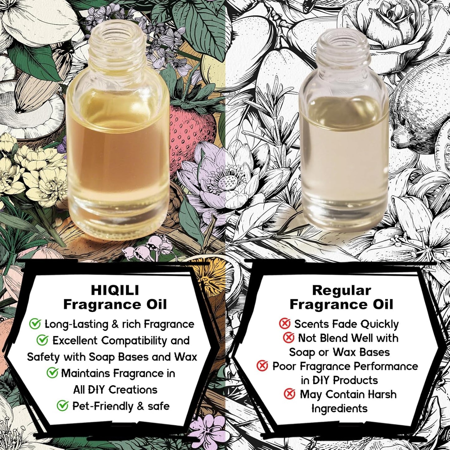 HIQILI Glam Girl Fragrance Oil for Candle, Soap, Inspired by Her-rera G.Girl, Perfume Making, Essential Oil Diffuser, Long Lasting Scents for Hair & Skin - 1 Fl Oz
