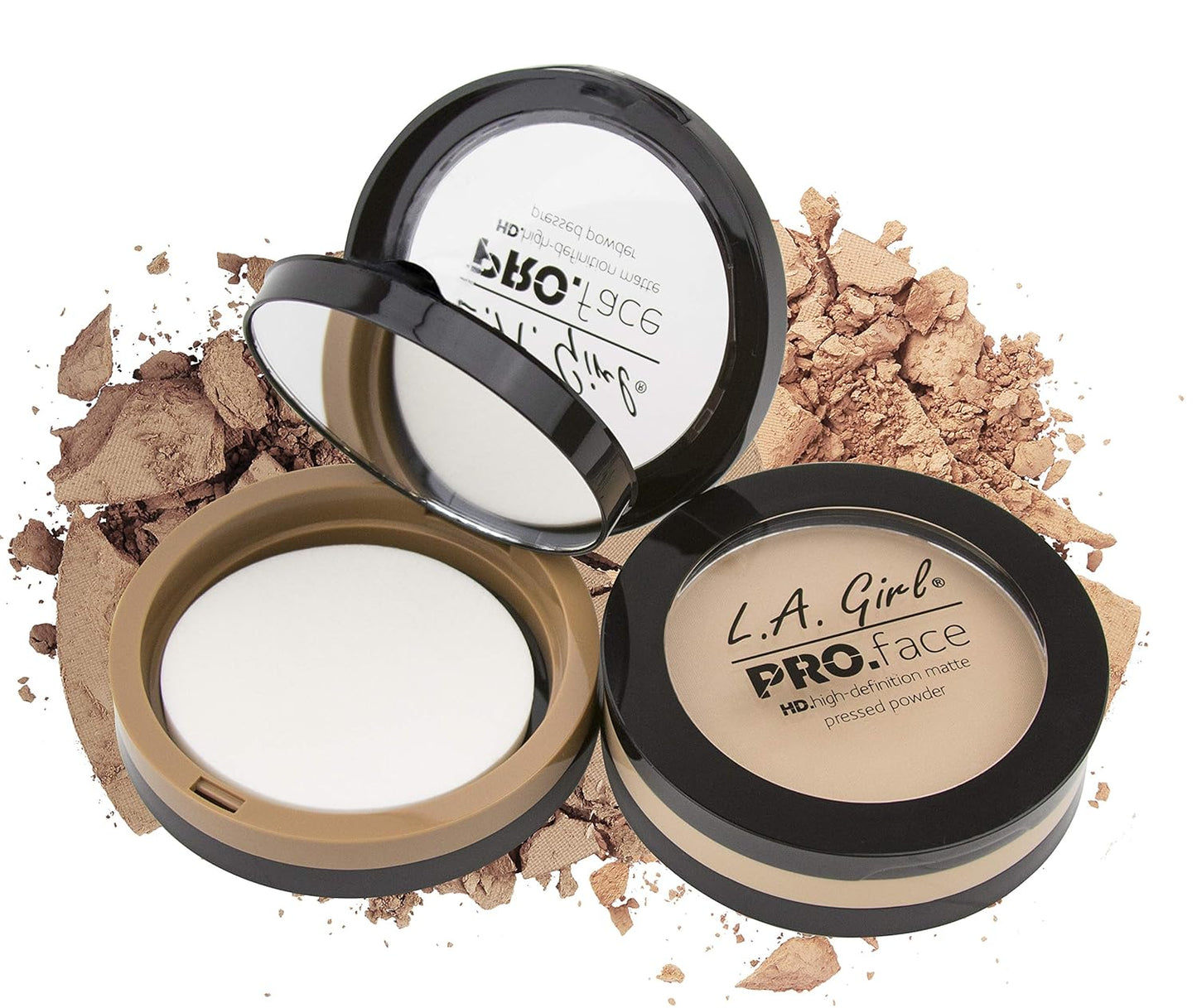 L.A. Girl Pro Face HD Matte Pressed Powder, Chestnut, 0.25 Ounce (Pack of 3) (GPP614)