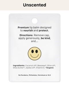 Kind Lips Lip Balm - Nourishing & Moisturizing Lip Care | for Dry Chapped Lips | Infused with Shea Butter & Beeswax | Unscented | 0.15 Ounce (Pack of 5)