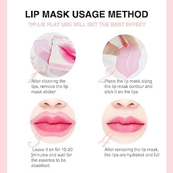 New Lip and Eye Mask 2 Sets, Hydro-Gel Eye Mask For Puffiness, Lip Collagen Plumper, Eye Mask Skincare, Rich Goat Milk, Lot Of 4 (black/gold)