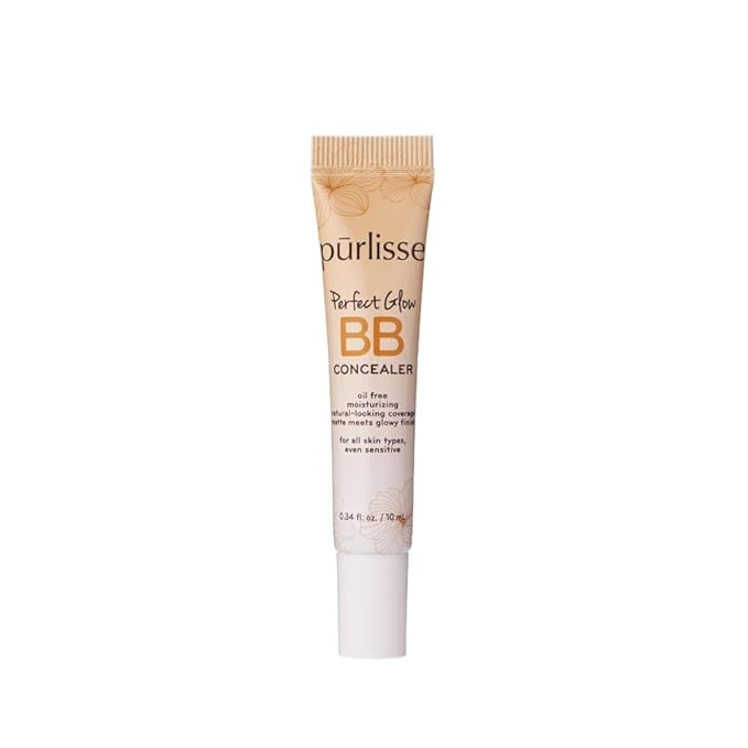 purlisse BB Concealer - BB Cream for All Skin Types - Oil-Free Moisturizing, Smooths Blemishes - .34 Ounce (Medium)