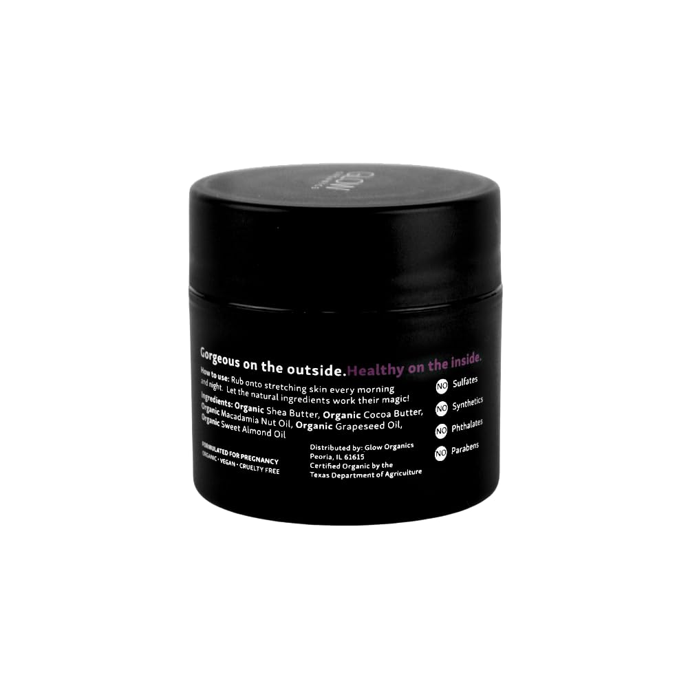 100% Organic Belly Butter, Prevents Stretch Marks and Firms Skin