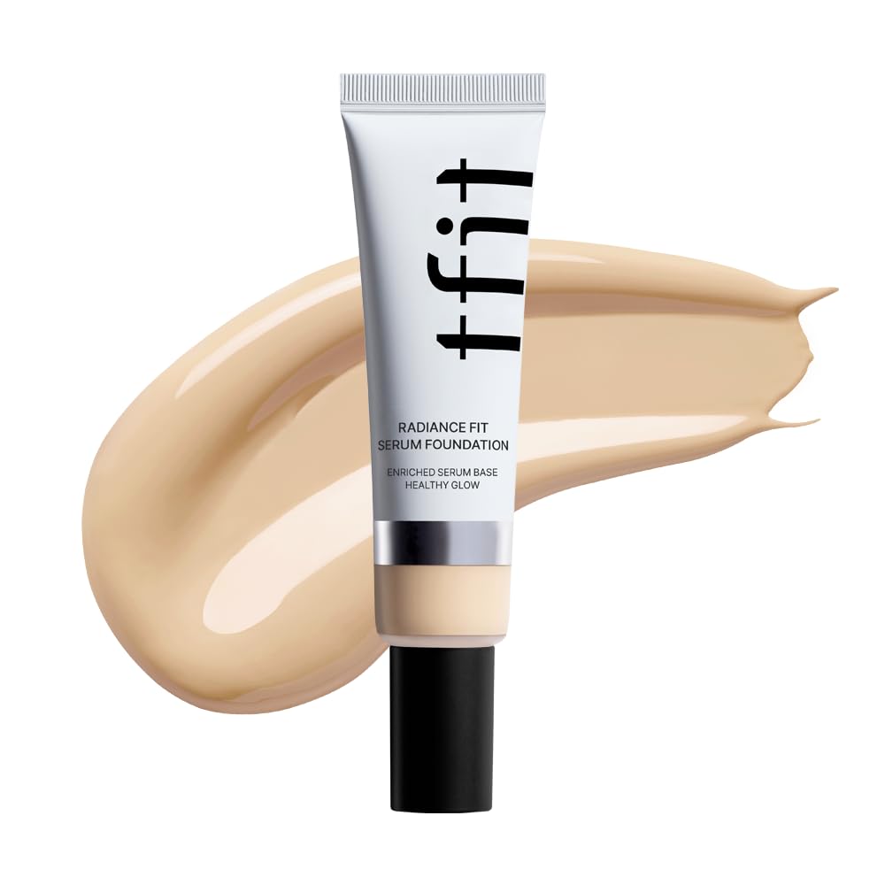TFIT Radiance Fit Serum Foundation - Flawless Coverage, Dewy finish, Long-lasting, Lightweight, Korean Makeup,1.05 Oz. (N00 Cream, 1.05 Oz.)