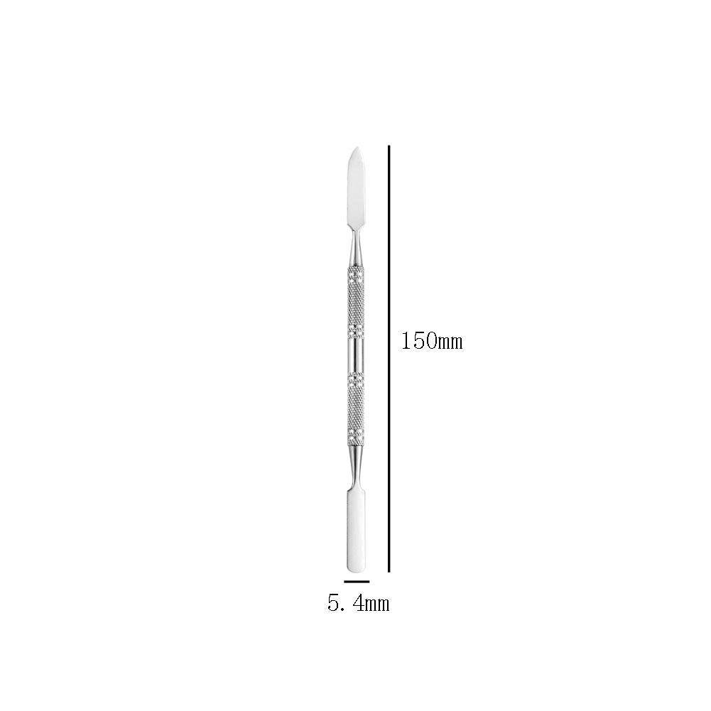 4 Pieces Makeup Spatula Cosmetics Mixing Spatula Stainless Steel Cosmetic Makeup Spatula Makeup Palette Spatula Tool Double Headed Makeup Stirring Spatula Makeup Accessories(150 mm, Silver)