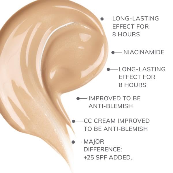 FARMASi CC Color Control Cream, Natural and Flawless Finish, Enriched Formula with Multimineral & Spf 25+, All-Day Hold, All Skin Types, 1 fl. oz, 05 Tan