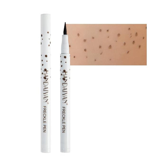 Freckle Pen 4 Colors Natural Freckle Pen Fake Freckle Pen Waterproof Long Lasting Soft Spots Natural Relaxing Sun Makeup (Dark Brown)