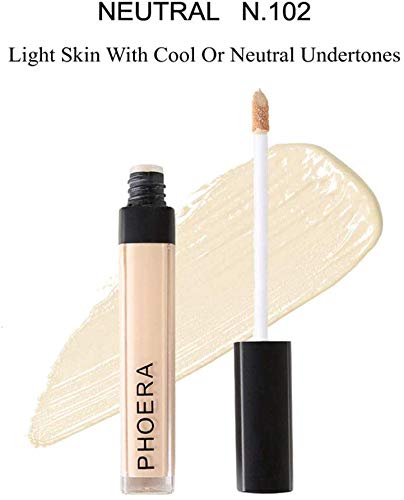 Full Coverage Makeup Set with Foundation (102 Nude), Concealer Stick (102 Neutral), Primer Gel, Setting Powder, Make Up Pad & Sponge - Complete Face Cosmetics Kit for Women