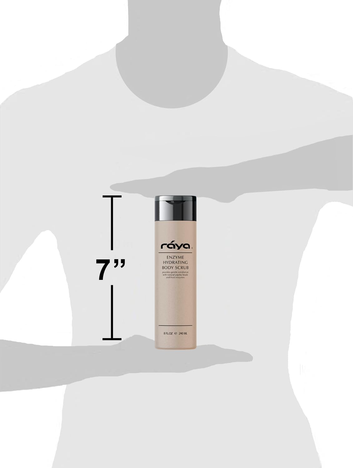 RAYA Enzyme Hydrating Body Scrub 8 oz Orange Vanilla Scent (S-104) | Gentle and Exfoliating Body Scrub | Made with Seaweed, Jojoba Beads, and Fruit Enzymes