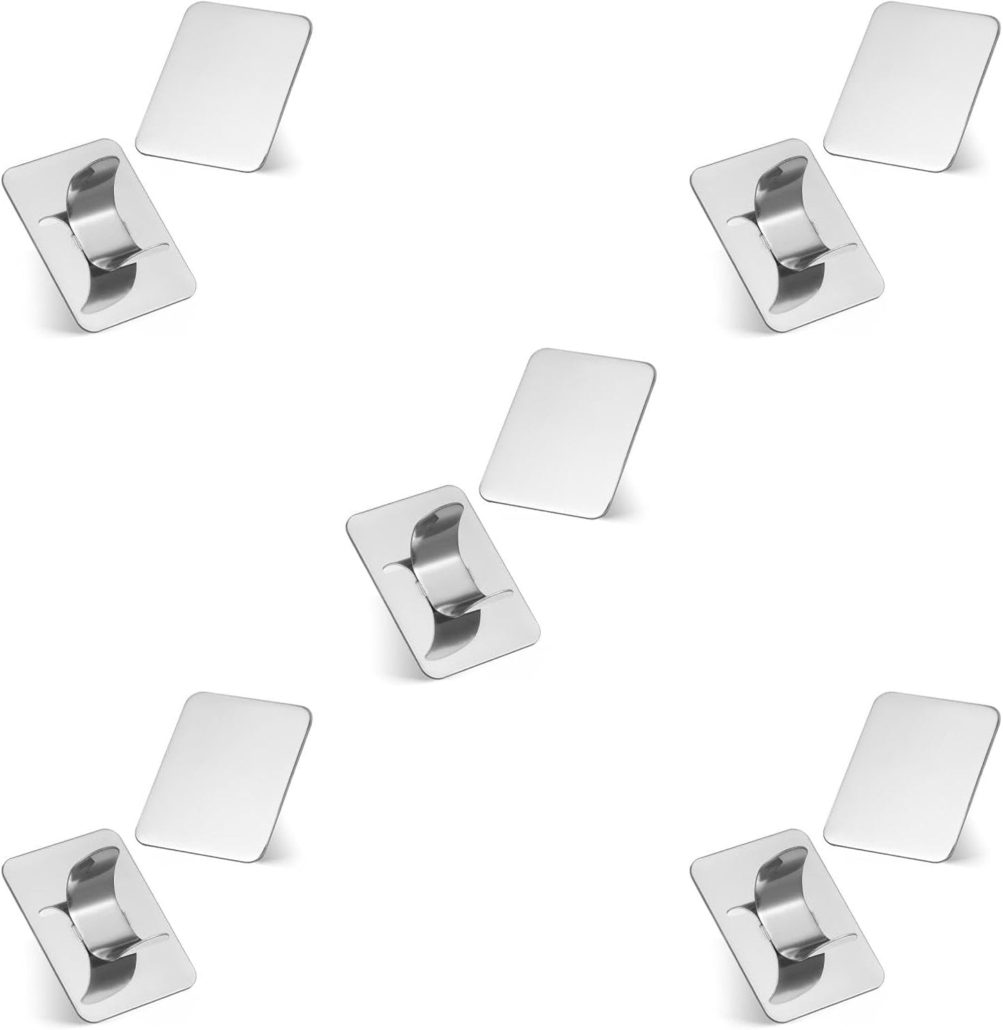 DOITOOL 10pcs Stainless Steel Nail Art Palette for Professional Mixing and Design Finger Palette for Manicure and Nail Art Easy to Clean Tool for Home and Salon Use