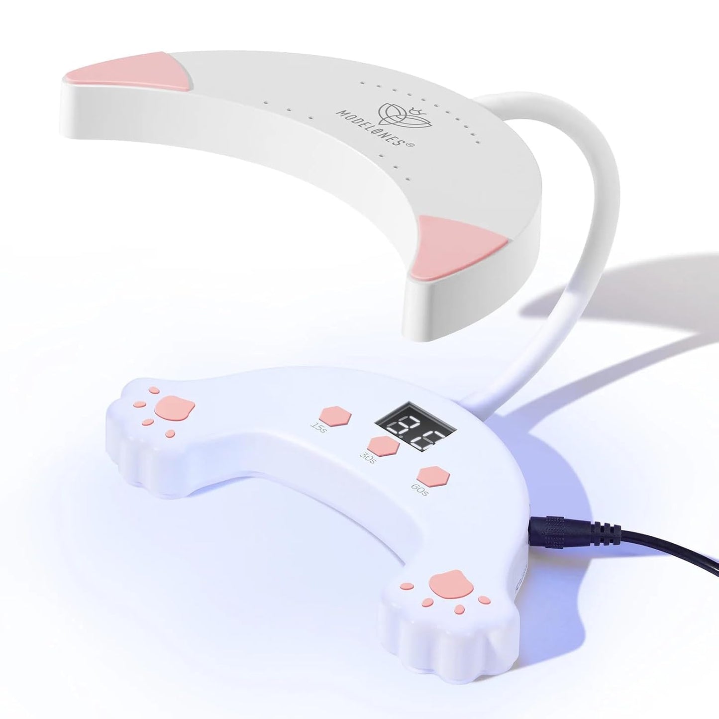 modelones UV LED Nail Lamp, Gooseneck UV Light for Gel Nails, 48 W Nail Light for Gel Polish with 3 Timers and LCD Display, LED Lamp for Fast Curing Gifts for Women Girls