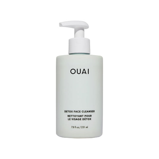 OUAI Detox Facial Cleanser - Deep Cleansing Face Wash with Glycolic Acid, Niacinamide & PHA - Removes Sweat, Dirt & Oil Without Drying - Gentle Face Cleanser for Post-Workout (7.8 Fl Oz)